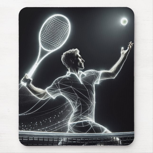 Dynamic Neon Tennis Player Musmatta (Framsidan)