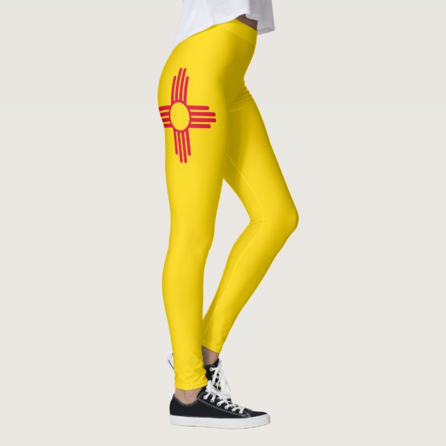 Dynamic New mexico Statlig flagga Graphic på en Leggings (Höger)