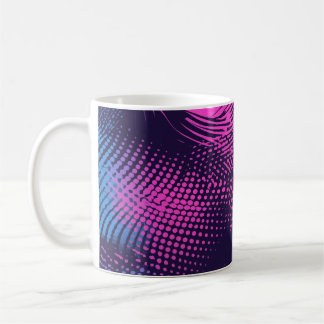 💖 Dynamic Pink & Purple Dotted Abstract Pattern Kaffemugg