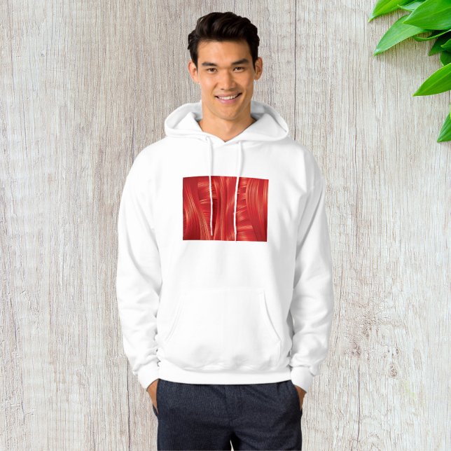 Dynamic Red Muscle Struktur Abstrakt Hoodie (Skapare uppladdad)