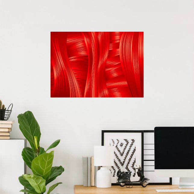 Dynamic Red Muscle Struktur Abstrakt Poster (Skapare uppladdad)