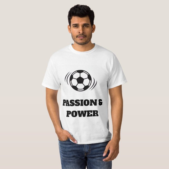 Dynamic Soccer Passion T-Shirt - Minimalist ball (Hel framsida)