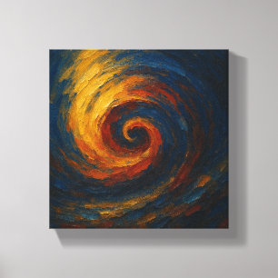 Dynamic Spiral Vortex - Abstrakt Energy Canvastryck