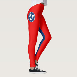 Dynamic Tennessee Statlig flagga Graphic på en Leggings