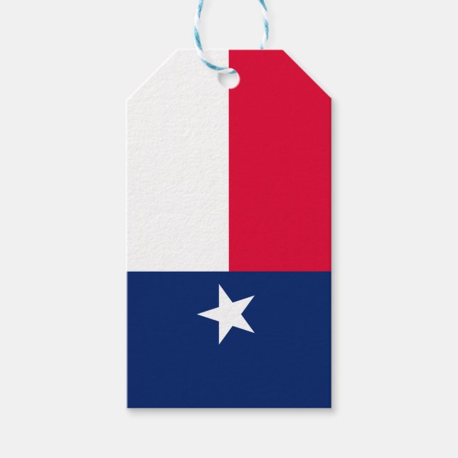 Dynamic Texas Statlig flagga Graphic på en Presentetikett (Framsidan)