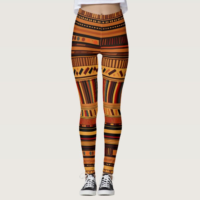 Dynamic Tribal Hues Leggings (Framsida)