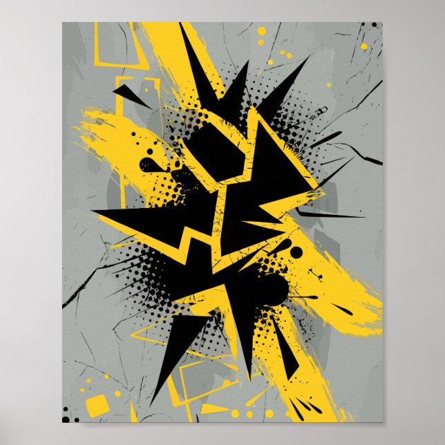 Dynamic Urban Graffiti Street Art Poster (Framsidan)
