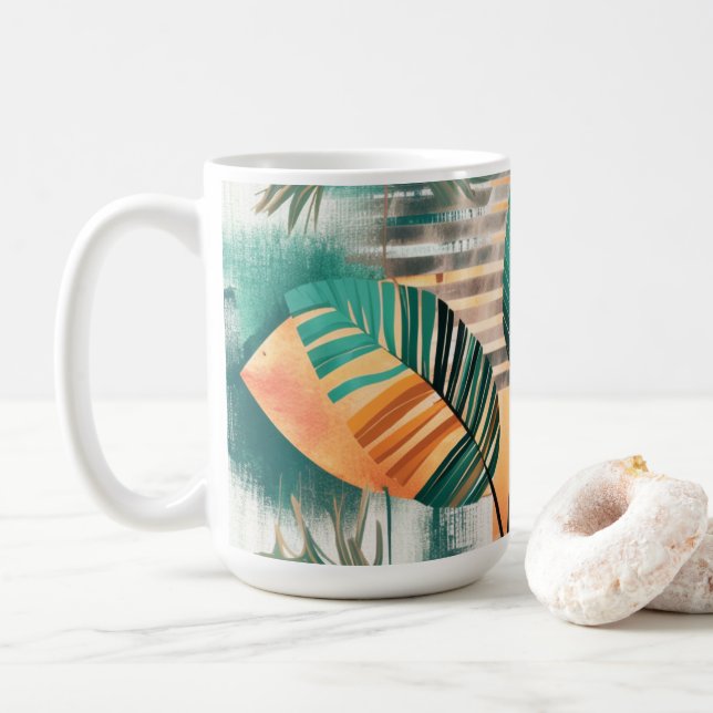 Dynamische Tropen-Woge Kaffemugg (Med munk)