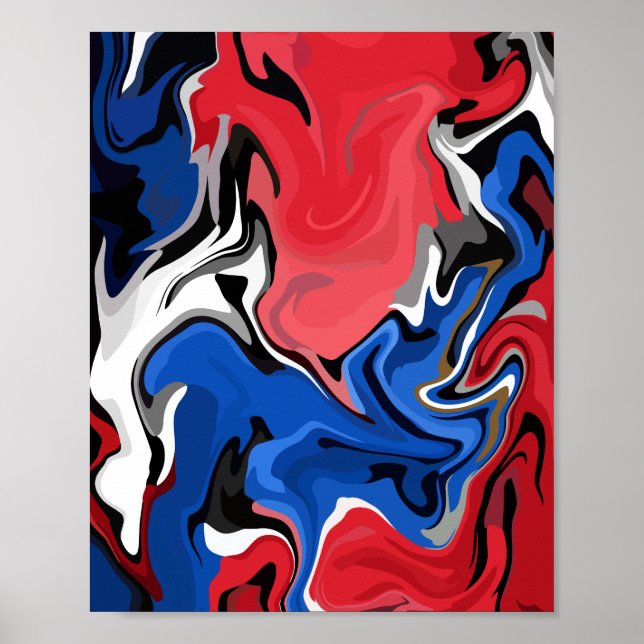 Dynamisk Abstrakt med fet Färg Poster (Framsidan)