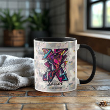 Dynamisk Abstrakt Monogram Kopp - X för Xavier