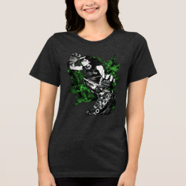 Dynamisk Anime-kampsportskonstnär Svart Bläckkonst T Shirt