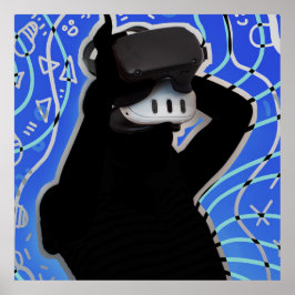 Dynamisk bakgrund för VR Headset-speltid Poster