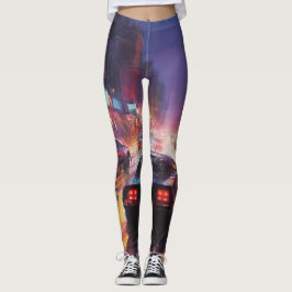 Dynamisk cityscape-Tävla Leggings