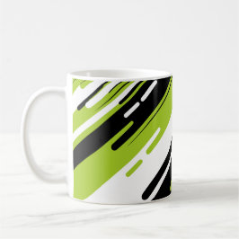Dynamisk diagonalt randig abstrakt design kaffemugg