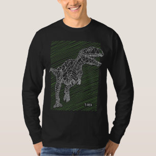 Dynamisk Dino: T-Rex Illustrationslinjer T Shirt