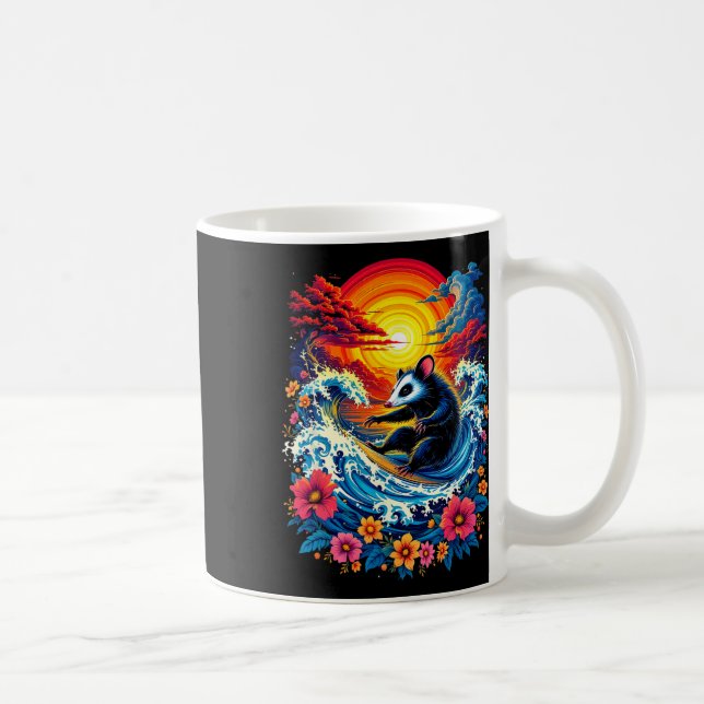 Dynamisk djur surfing  kaffemugg (Höger)