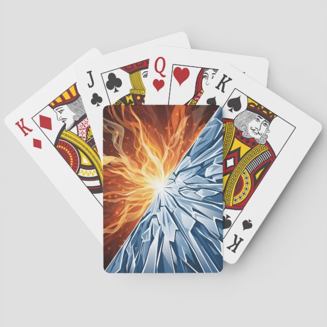 Dynamisk Eld och Is Elemental  Casinokort (Baksidan)