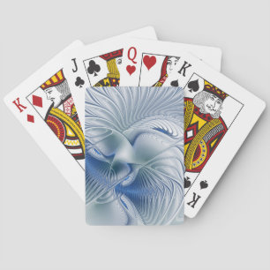 Dynamisk Fantasy Abstrakt Blå Tonalitet Fraktal Ko Casinokort