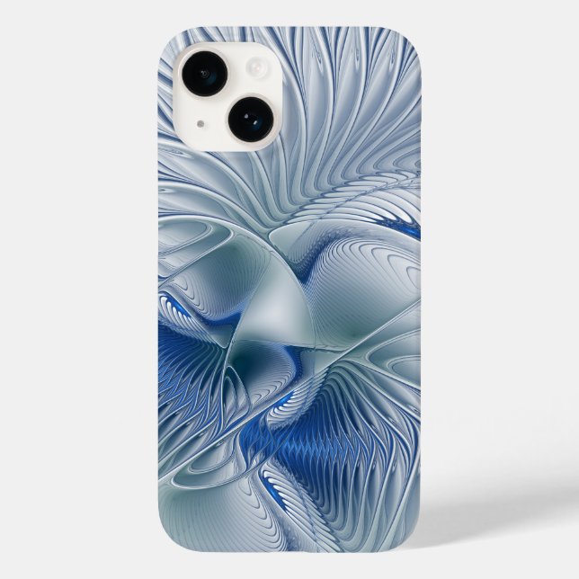 Dynamisk fantasy Abstrakt Blue Tones Fractal Art (Baksida)