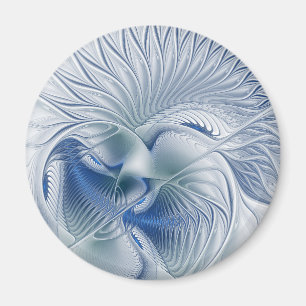 Dynamisk fantasy Abstrakt Blue Tones Fractal Art Magnet