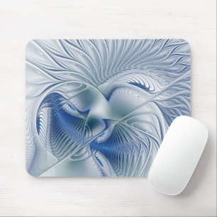 Dynamisk fantasy Abstrakt Blue Tones Fractal Art Musmatta