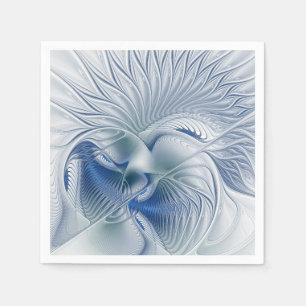 Dynamisk fantasy Abstrakt Blue Tones Fractal Art Pappersservett