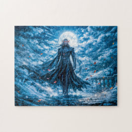 Dynamisk Fantasy Vampyr i Dramatisk Nocturnal Atmo Pussel