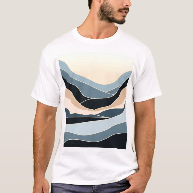 Dynamisk färgstark arkitektur t shirt (Framsida)