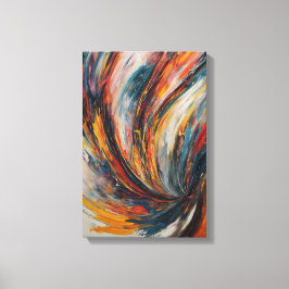 Dynamisk Flamma Abstrakt Expressionism Konst Canvastryck