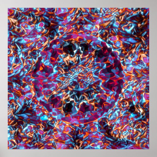 Dynamisk Flerfärgad Abstrakt Kosmisk Texturerad Poster (Framsidan)