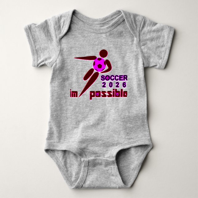 Dynamisk fotboll 2026 Silhuett Design T Shirt (Framsida)