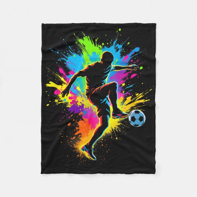 Dynamisk fotboll  fleecefilt (Framsidan)
