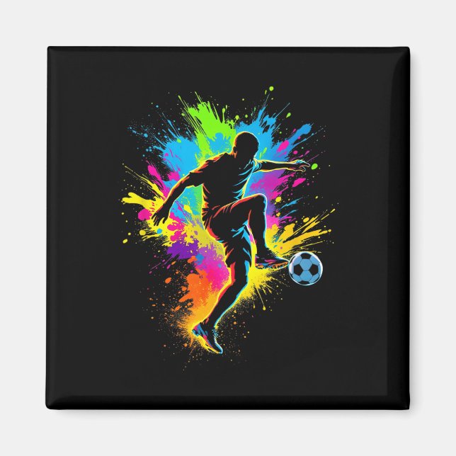Dynamisk fotboll  magnet (Framsidan)
