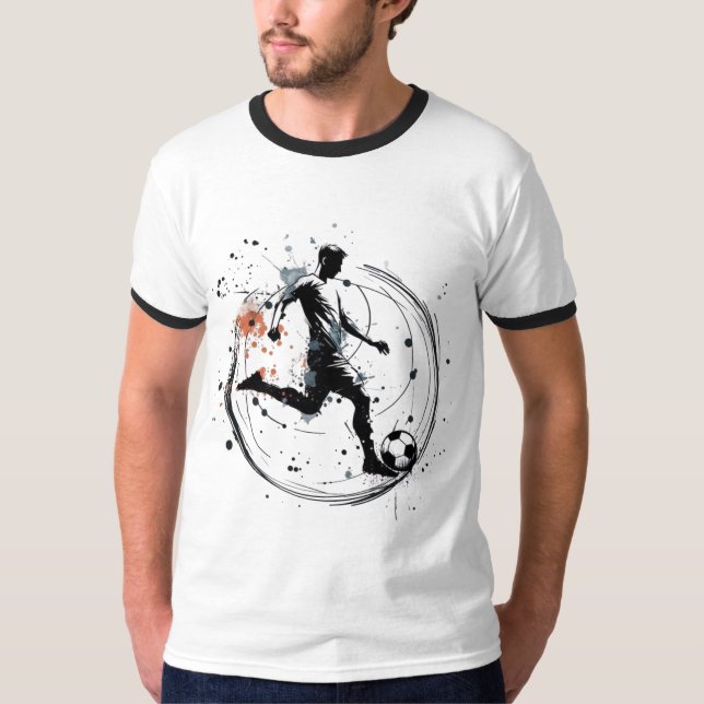 Dynamisk fotbollskonst t shirt (Framsida)