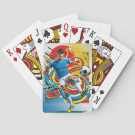 Dynamisk fotbollsspelare i åtgärd casinokort