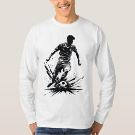 Dynamisk fotbollsspelare t shirt