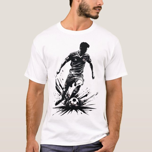 Dynamisk fotbollsspelare t shirt (Framsida)