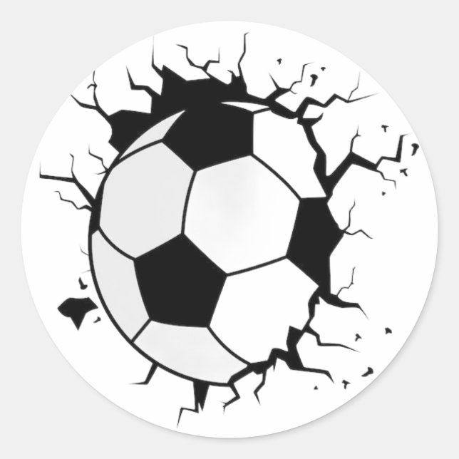 Dynamisk fotbollsspelsklistermärke runt klistermärke (Framsida)
