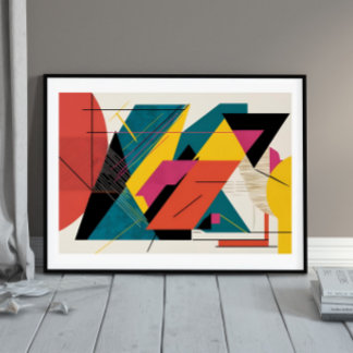 Dynamisk geometrikollision poster