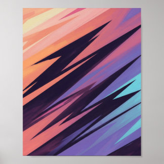 Dynamisk geometrisk gradient - modern Abstrakt Art Poster
