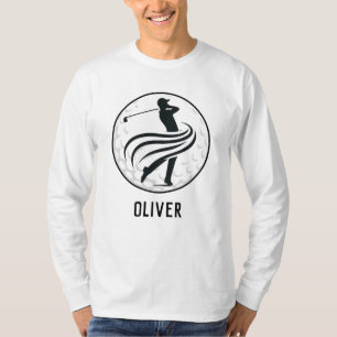 Dynamisk golfare Silhuett Personlig T Shirt