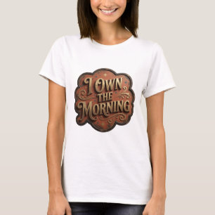Dynamisk Guld I ÄGER MORGONEN Shirt Design T