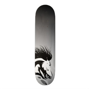 dynamisk hästillustration old school skateboard bräda 21,6 cm