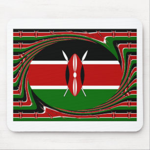 Dynamisk kenyansk Flagga-vektor: Energetisk design Musmatta