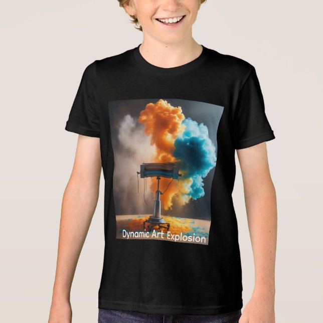 Dynamisk konstexplosion, höghastighets surrealisti t shirt (Framsida)