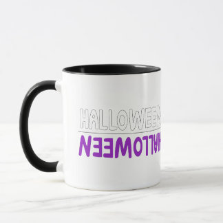 Dynamisk Lila Halloween-text med fetstil Mugg
