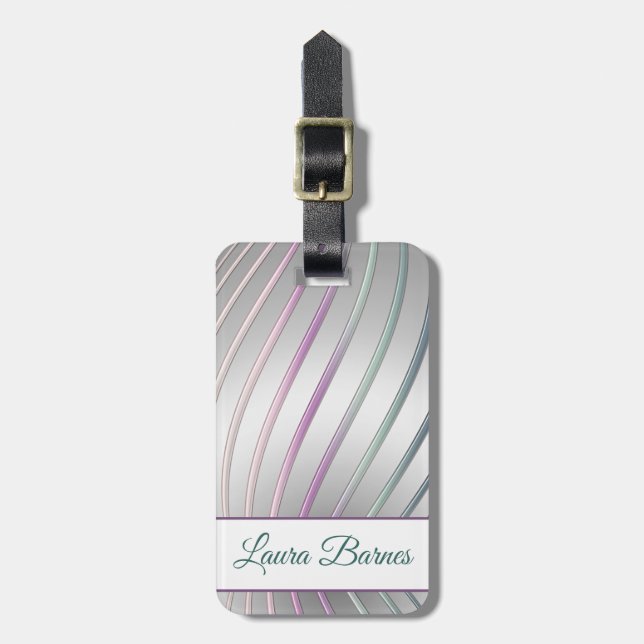 Dynamisk linjer för abstrakt modern lutning bagagebricka (Vertikal Framsida)