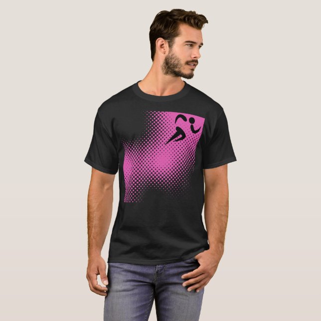 Dynamisk Löpning Sporter T Shirt (Hel framsida)