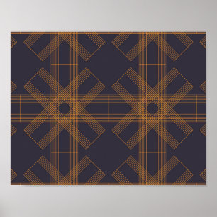 Dynamisk, modern, coola, abstrakt mönster-konst poster