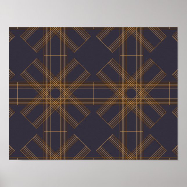 Dynamisk, modern, coola, abstrakt mönster-konst poster (Framsidan)